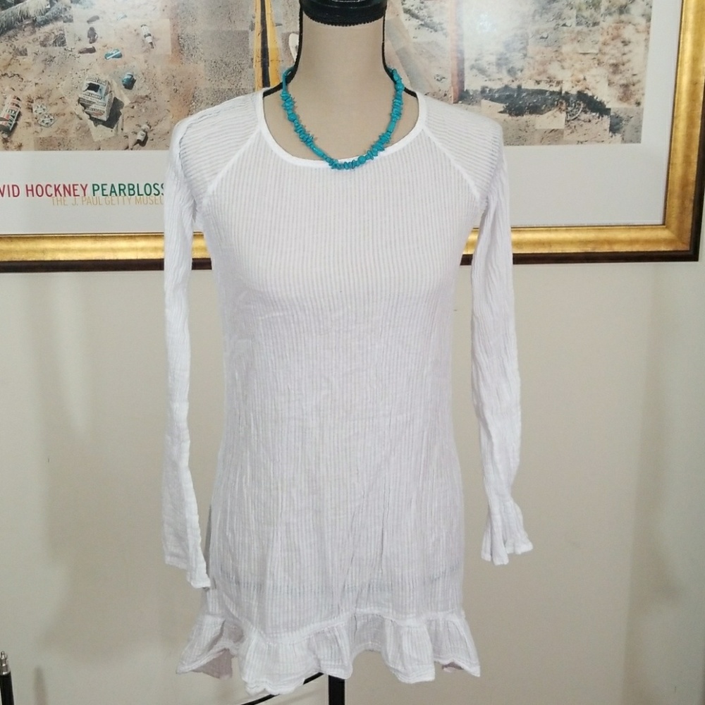 Francesca's white Coverup tassels size S